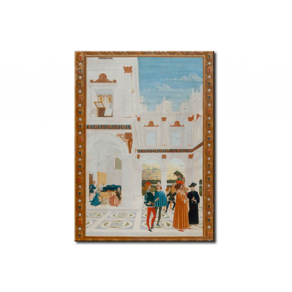 Schilderij  Pietro Perugino: Birth Of Saint Bernhard