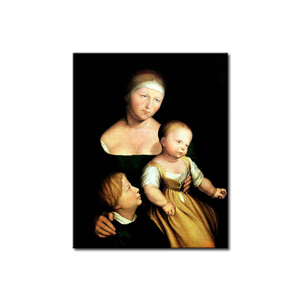 Schilderij  Hans Holbein De Jonge: The Artist's Wife And Children