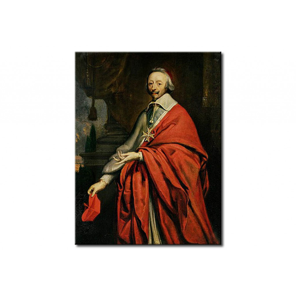 Schilderij  Philippe De Champaigne: Portrait Of Cardinal De Richelieu