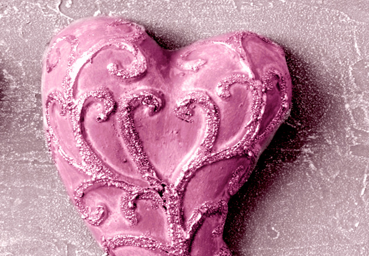 Obraz Kamienna miłość - sześć serc na betonowej teksturze w kolorach różu 118225 additionalImage 4