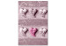 Obraz Kamienna miłość - sześć serc na betonowej teksturze w kolorach różu 118225