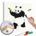 Obraz do malowania po numerach Panda z bananami 125725