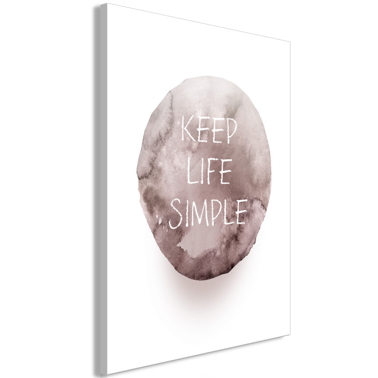 Wandbild Text Keep life simple in Weiß - graues Oval auf weißem Hintergrund 127825 additionalImage 2