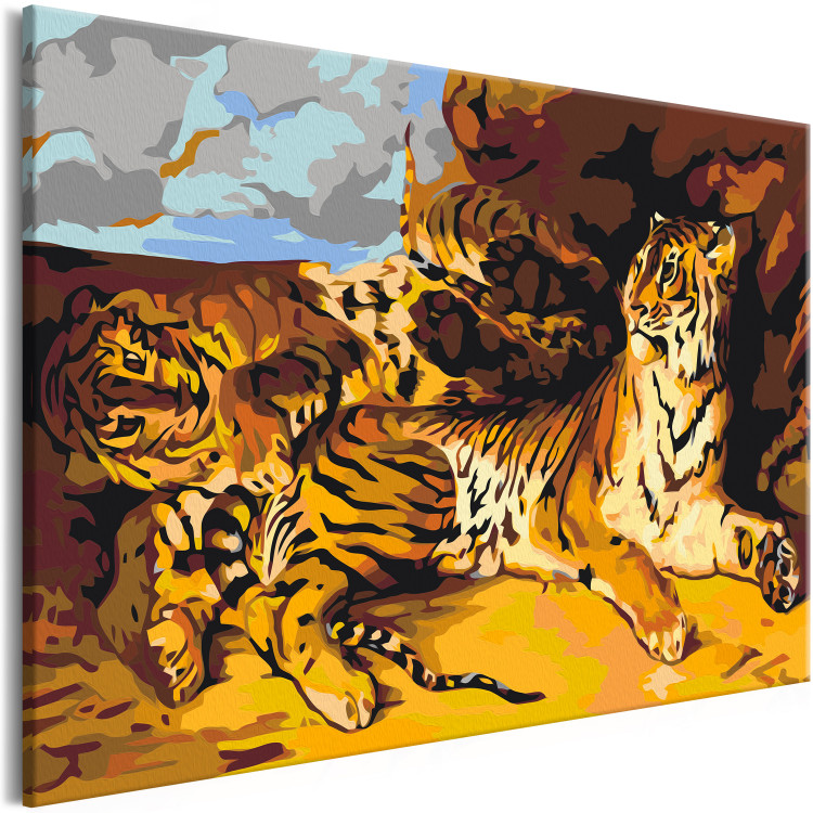 Cuadro para pintar con números Young Tiger With Mother 134225 additionalImage 5