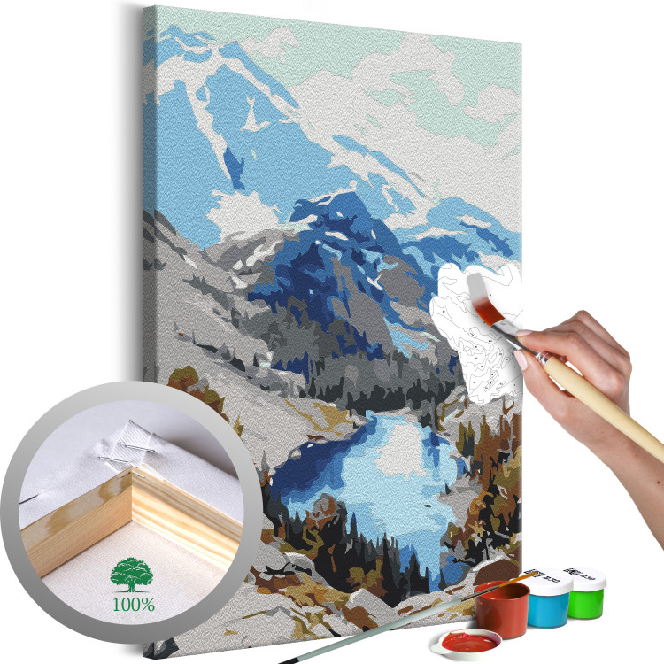 Obraz do malowania po numerach Jezioro w górach 134525