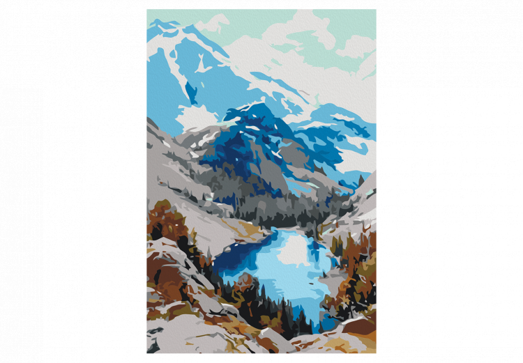 Malen nach Zahlen-Bild für Erwachsene Lake in the Mountains 134525 additionalImage 7