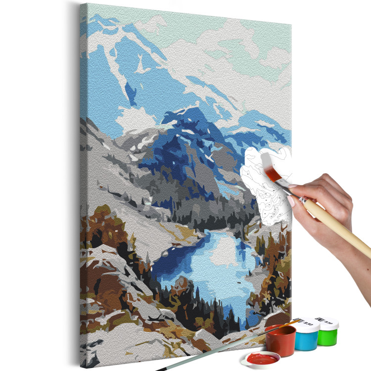 Obraz do malowania po numerach Jezioro w górach 134525 additionalImage 3