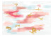 Carta da parati moderna Nuvole affascinanti - Astrazione in rosa, bianco e blu 138525 additionalThumb 1