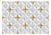 Carta da parati moderna Mosaico elegante - una composizione bianca con un accento dorato 142325 additionalThumb 1