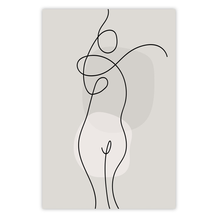 Plakat Figura kobiety - linearna i abstrakcyjna postać w nowoczesnym stylu 146225