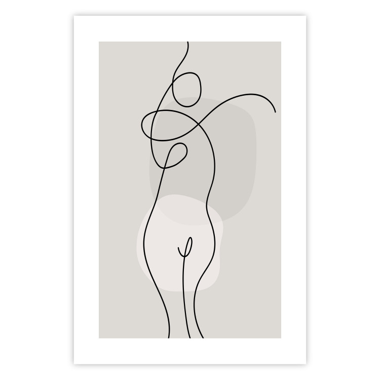 Plakat Figura kobiety - linearna i abstrakcyjna postać w nowoczesnym stylu 146225 additionalImage 31