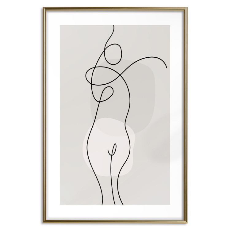 Plakat Figura kobiety - linearna i abstrakcyjna postać w nowoczesnym stylu 146225 additionalImage 44