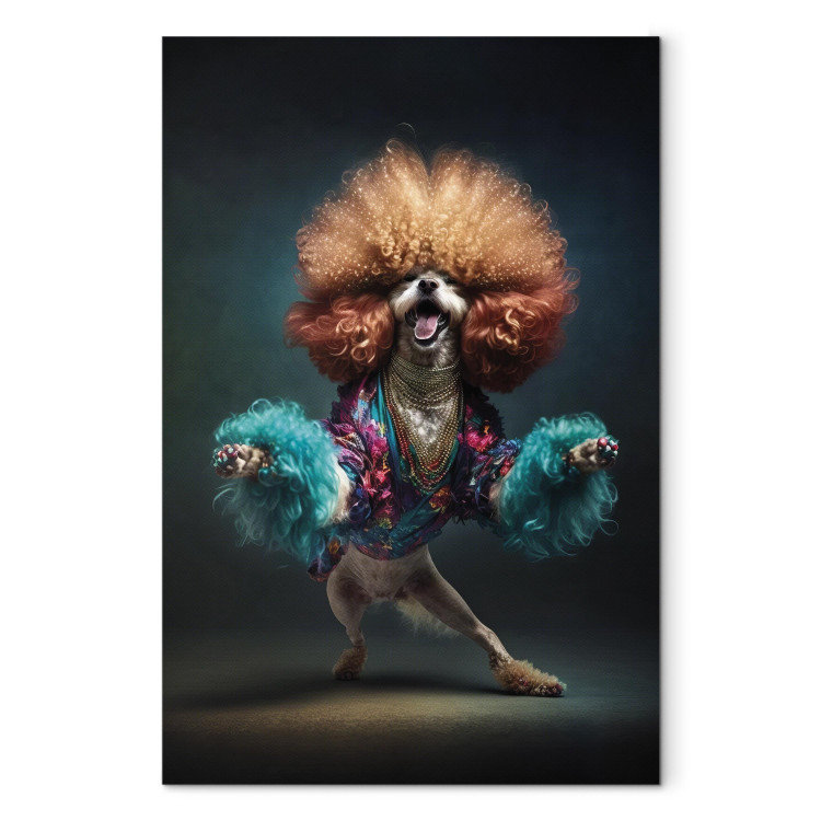 Tavla AI Dog Doodle - Disco Dancing Animal With Afro - Vertical 150225