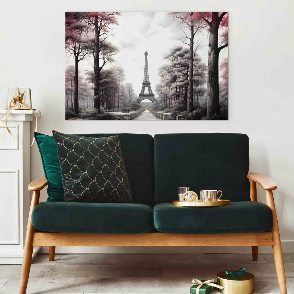 Obraz Paryż - Park Miejski Z Wieżą Eiffla W Odcieniach Retro