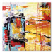 Cadre moderne Nostalgie (1 pièce) - Abstraction futuriste avec des taches colorées 48425 additionalThumb 7