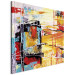 Cadre moderne Nostalgie (1 pièce) - Abstraction futuriste avec des taches colorées 48425 additionalThumb 2