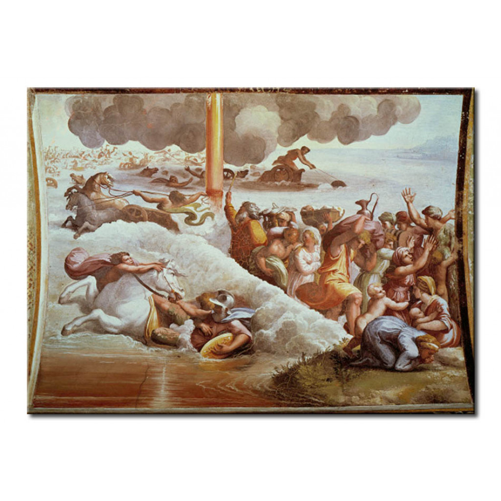 Schilderij  Rafael Santi: The Israelites Going Through The Red Sea