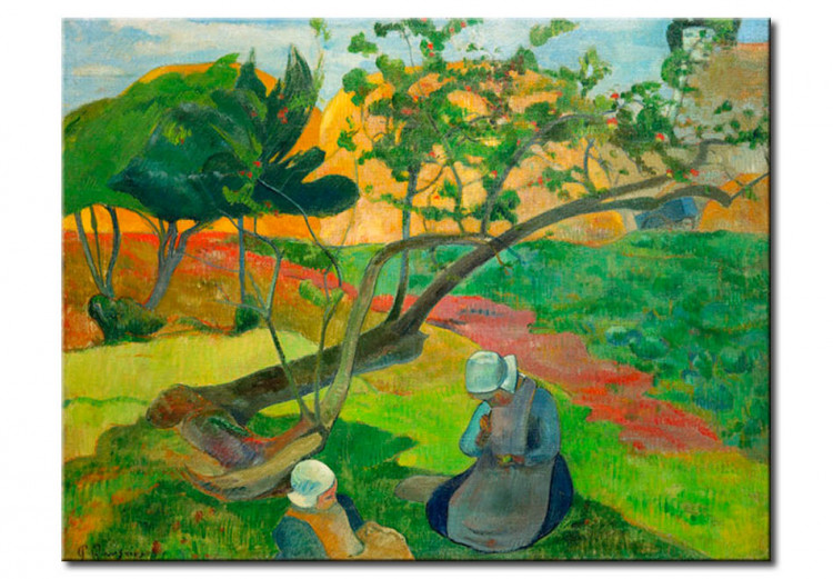 Reprodução de arte Landscape with two Breton women 51525