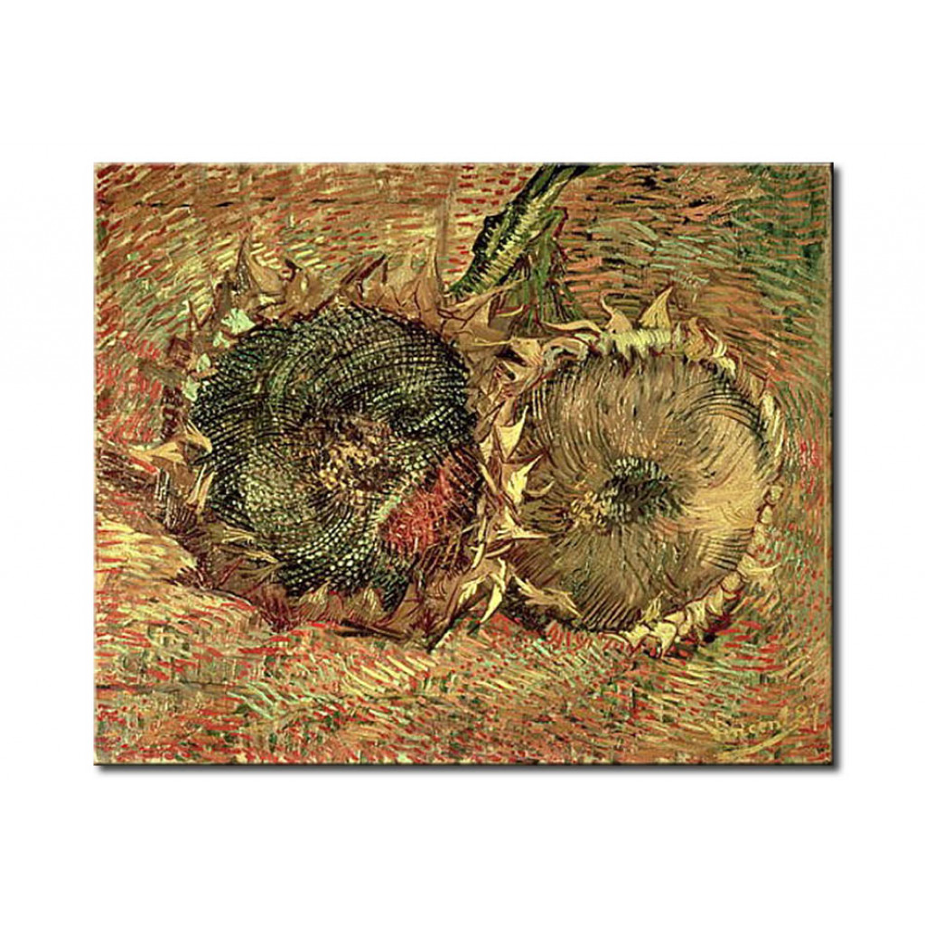 Schilderij  Vincent Van Gogh: Two Cut Sunflowers
