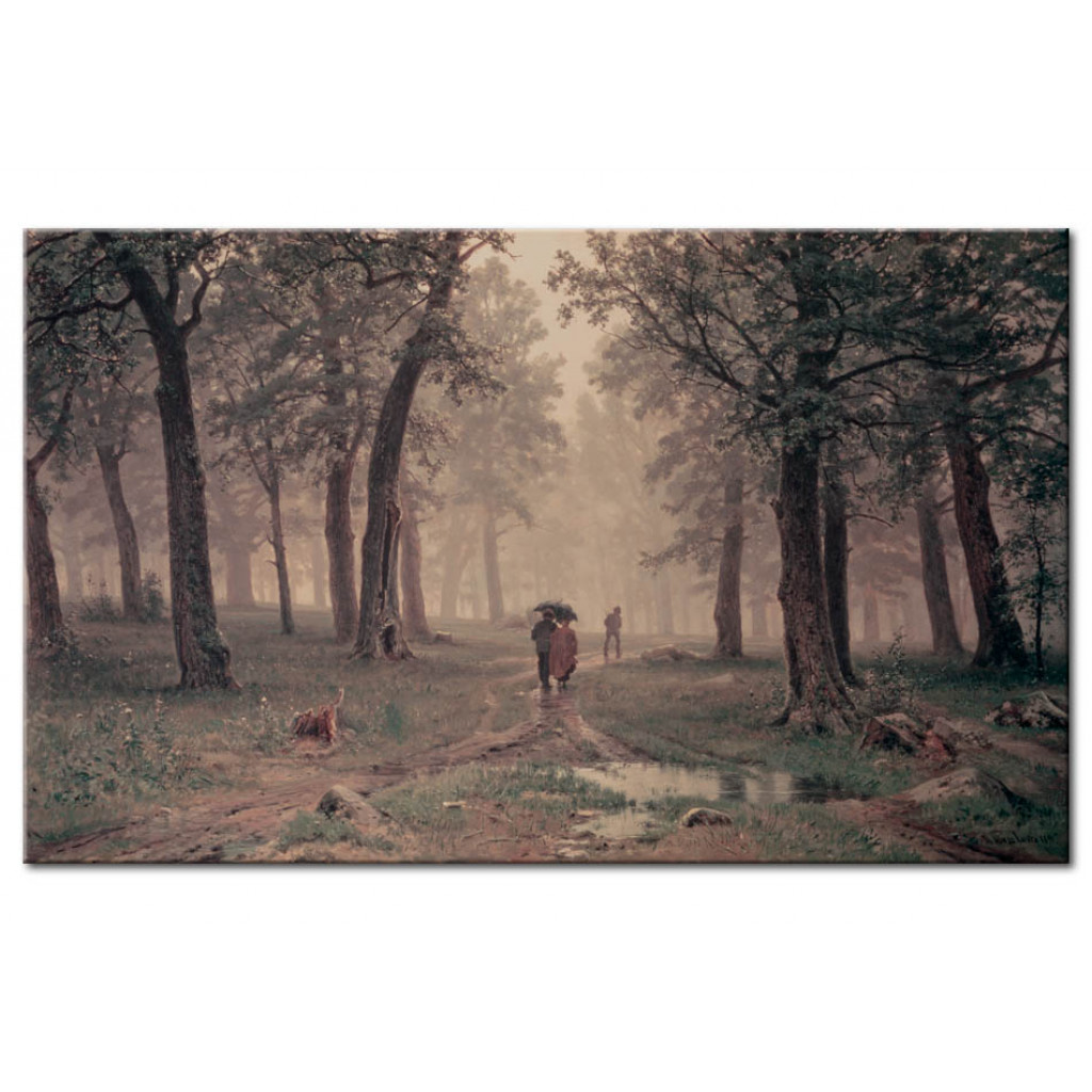 Schilderij  Ivan Ivanovitsj Sjisjkin: Oak Forest In The Rain