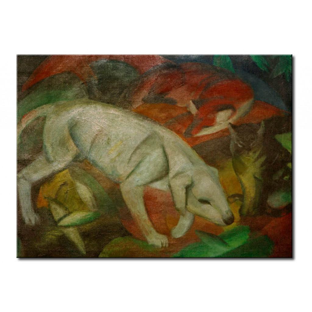 Schilderij  Franz Marc: Dog, Cat, Fox