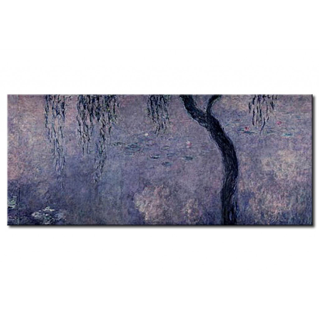 Schilderij  Claude Monet: Waterlilies: Two Weeping Willows, Right Section