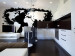 Wall Mural Black and White World - Map with White Continents and Black Oceans 60025