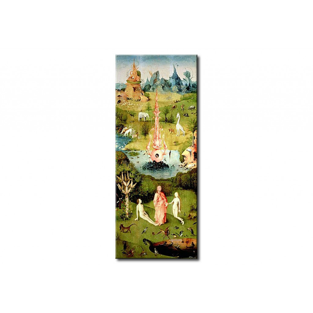Schilderij  Hieronymus Bosch: The Garden Of Earthly Delights: The Garden Of Eden, Left Wing Of Triptych
