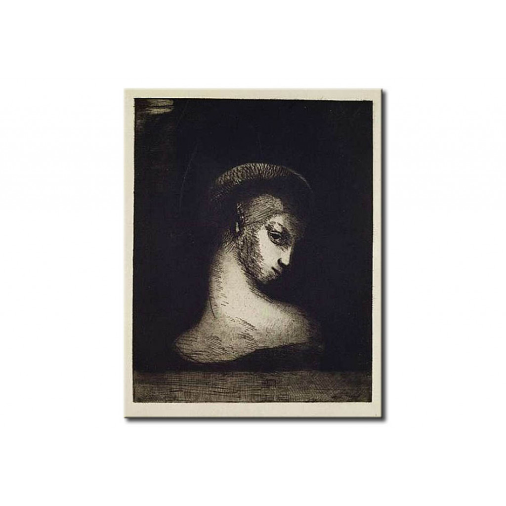 Schilderij  Odilon Redon: Female Head