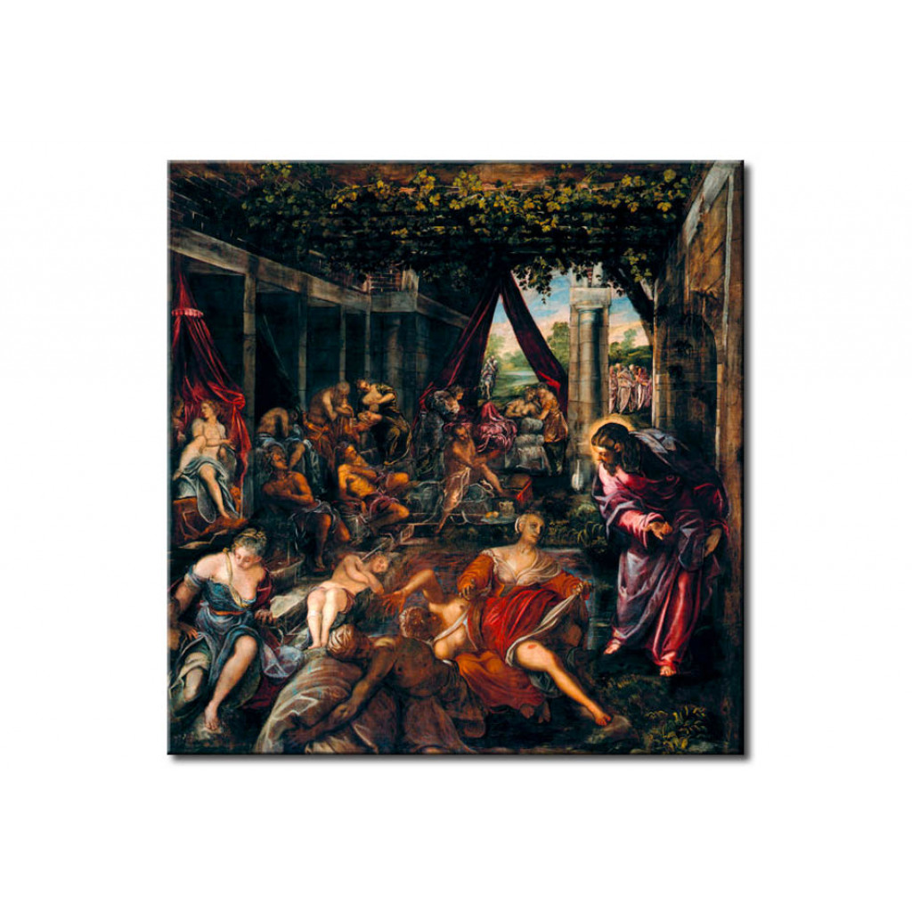 Schilderij  Tintoretto: Healing The Sick At Lake Bethesda