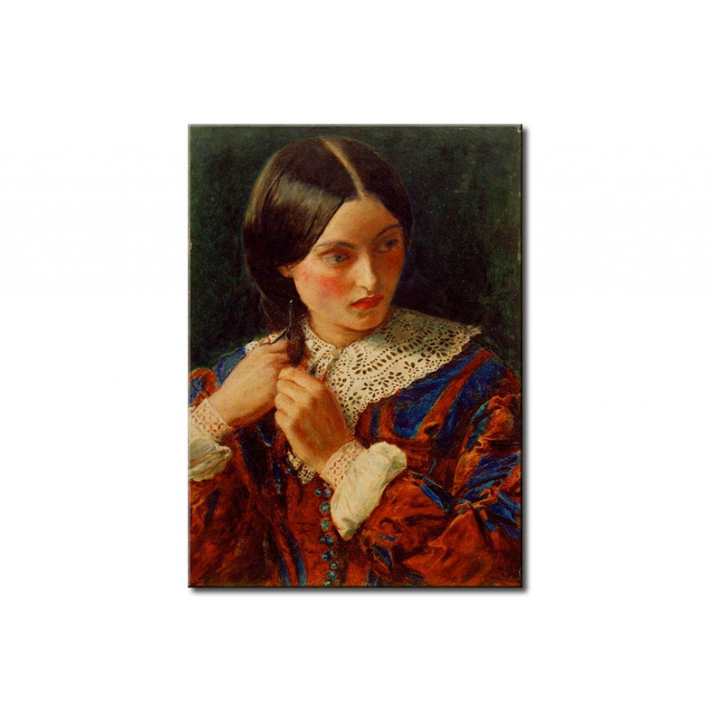 Schilderij  John Everett Millais: Only A Lock Of Hair
