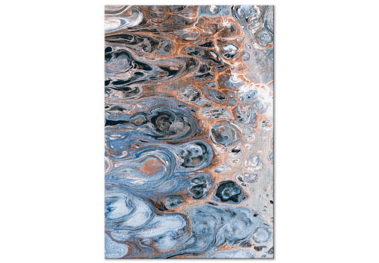 Cuadro en lienzo Playa abstracta - olas artísticas que se unen a la arena