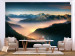 Wall Mural Mountains at sunrise - landscape with peaks, valleys and clouds 138535
