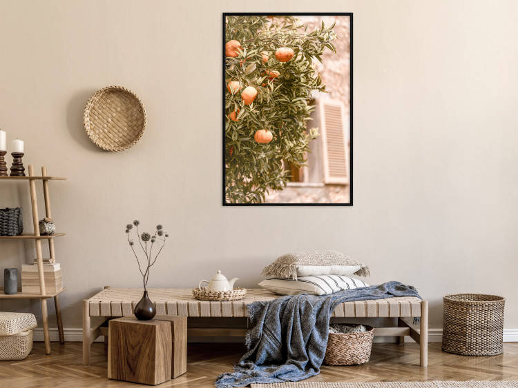 Poster Urban Greenery - Citrus Tree Against the Background of an Old Building 145235 additionalImage 12