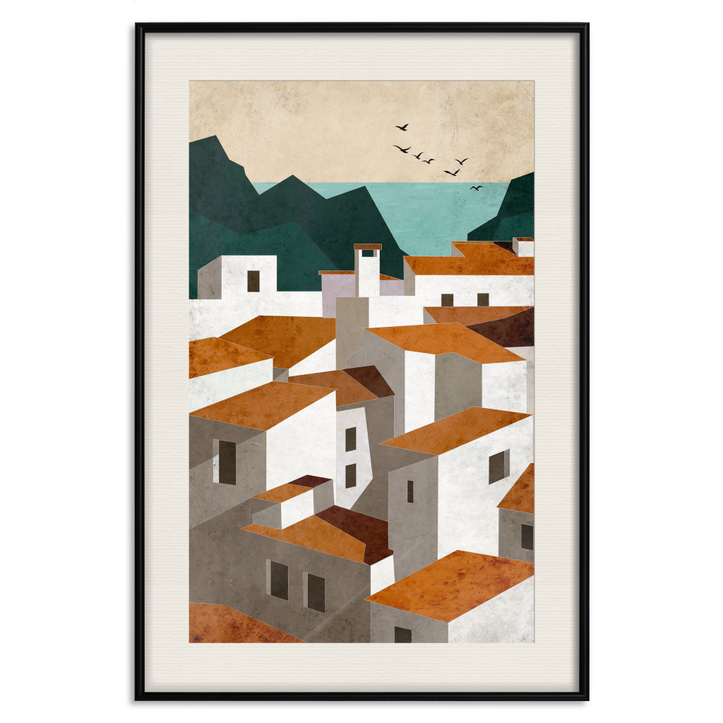 Posters: The Town - Landscape Of Mountains, Sea And Mediterranean Architecture