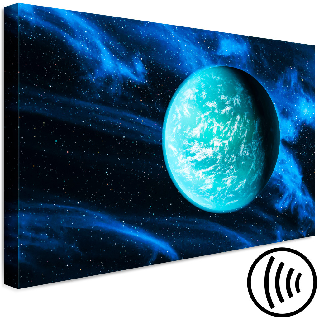 Schilderij  Landschappen: Blue Planet - Dark Space Graphics