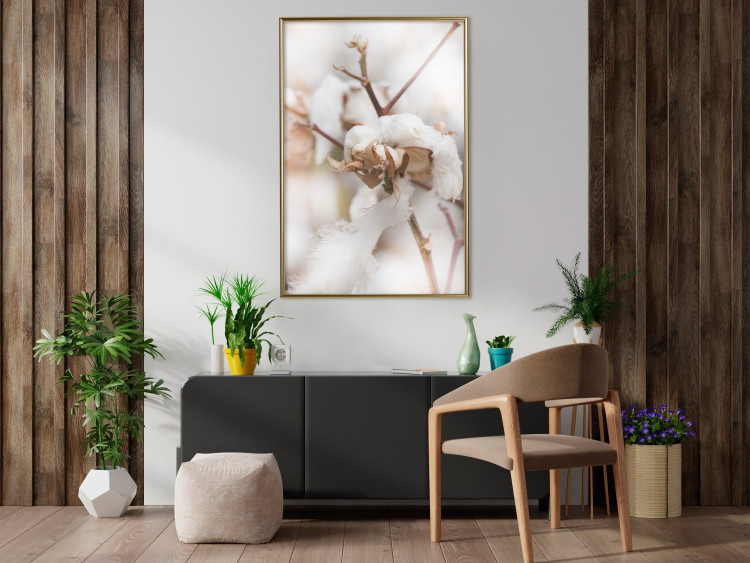 Poster Cotton Twigs - Natural Plant Photo in the Style of a Boho 146435 additionalImage 15