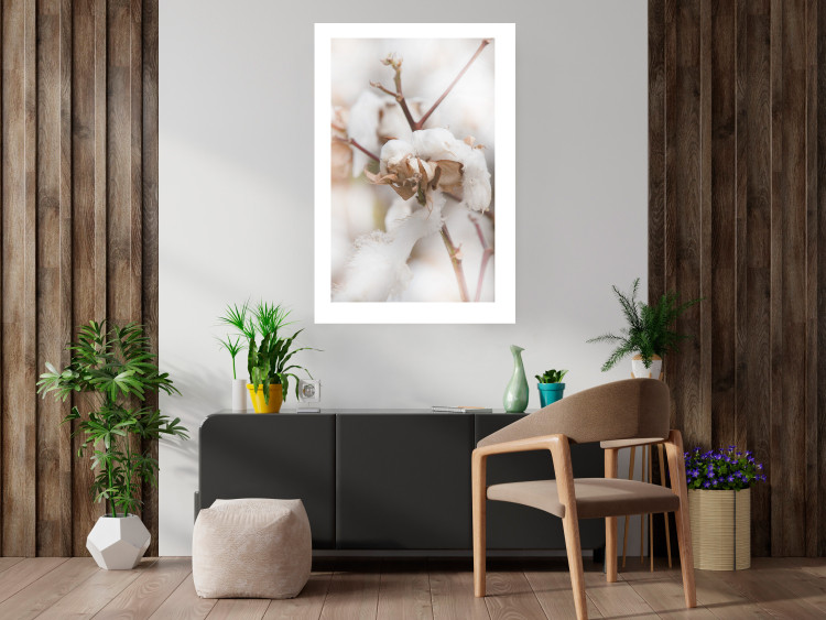 Poster Cotton Twigs - Natural Plant Photo in the Style of a Boho 146435 additionalImage 11