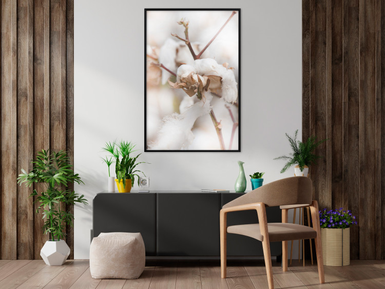 Poster Cotton Twigs - Natural Plant Photo in the Style of a Boho 146435 additionalImage 10