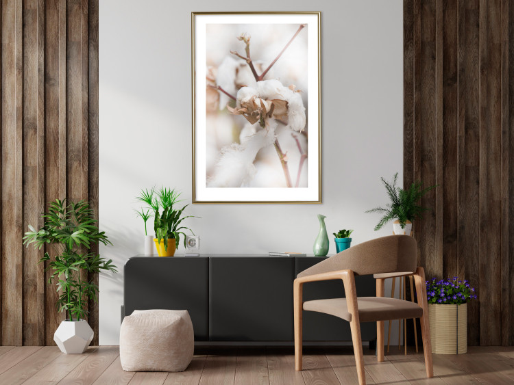 Poster Cotton Twigs - Natural Plant Photo in the Style of a Boho 146435 additionalImage 14