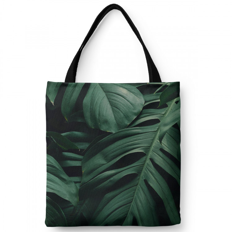 Shoppingväska Unusual leaves - a composition of exotic plants with rich detailing 147535