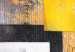 Cuadro redondos moderno Abstraction - Yellow Gray and Gold Elements on a Dark Gray Background 148735 additionalThumb 2