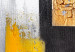 Rund tavla Abstraction - Yellow Gray and Gold Elements on a Dark Gray Background 148735 additionalThumb 3