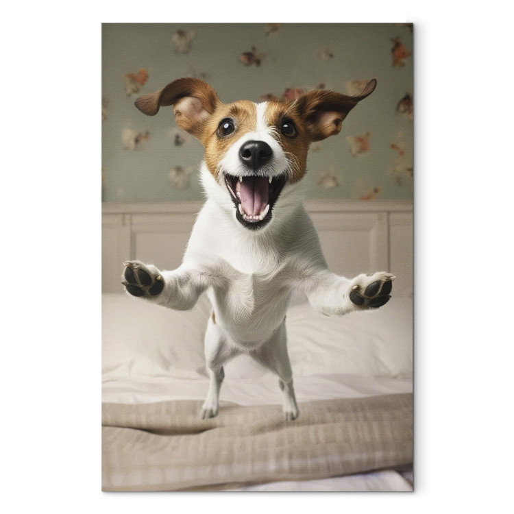 Målning AI Dog Jack Russell Terrier - Joyful Animal Jumping From Bed Into Owner’s Arms - Vertical 150235 additionalImage 7
