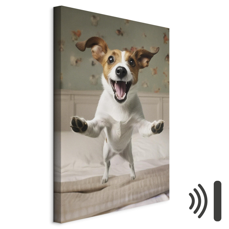 Målning AI Dog Jack Russell Terrier - Joyful Animal Jumping From Bed Into Owner’s Arms - Vertical 150235 additionalImage 8