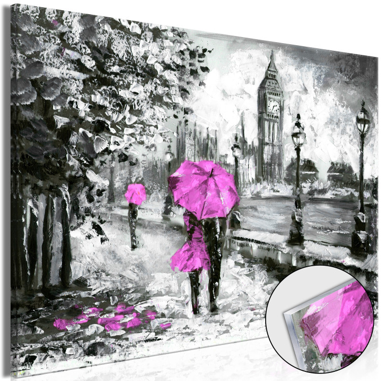 Acrylic Print Walk in London - Pink [Glass] 150635