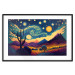 Cartel Impressionistic Landscape - Mountains and Fields Under a Sky Full of Stars 151135 additionalThumb 26