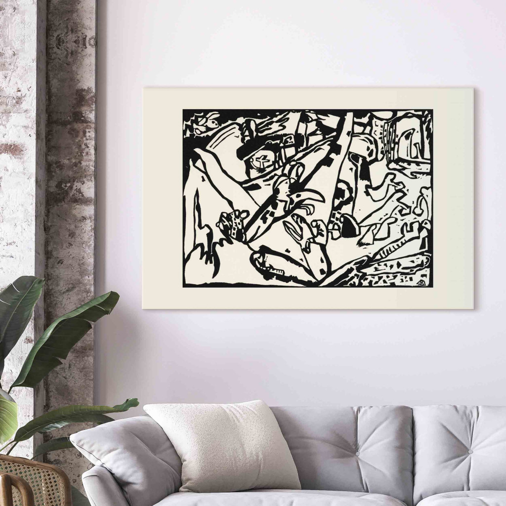 Schilderij  Wassily Kandinsky: Composition II - A Monochromatic Composition By Kandinsky