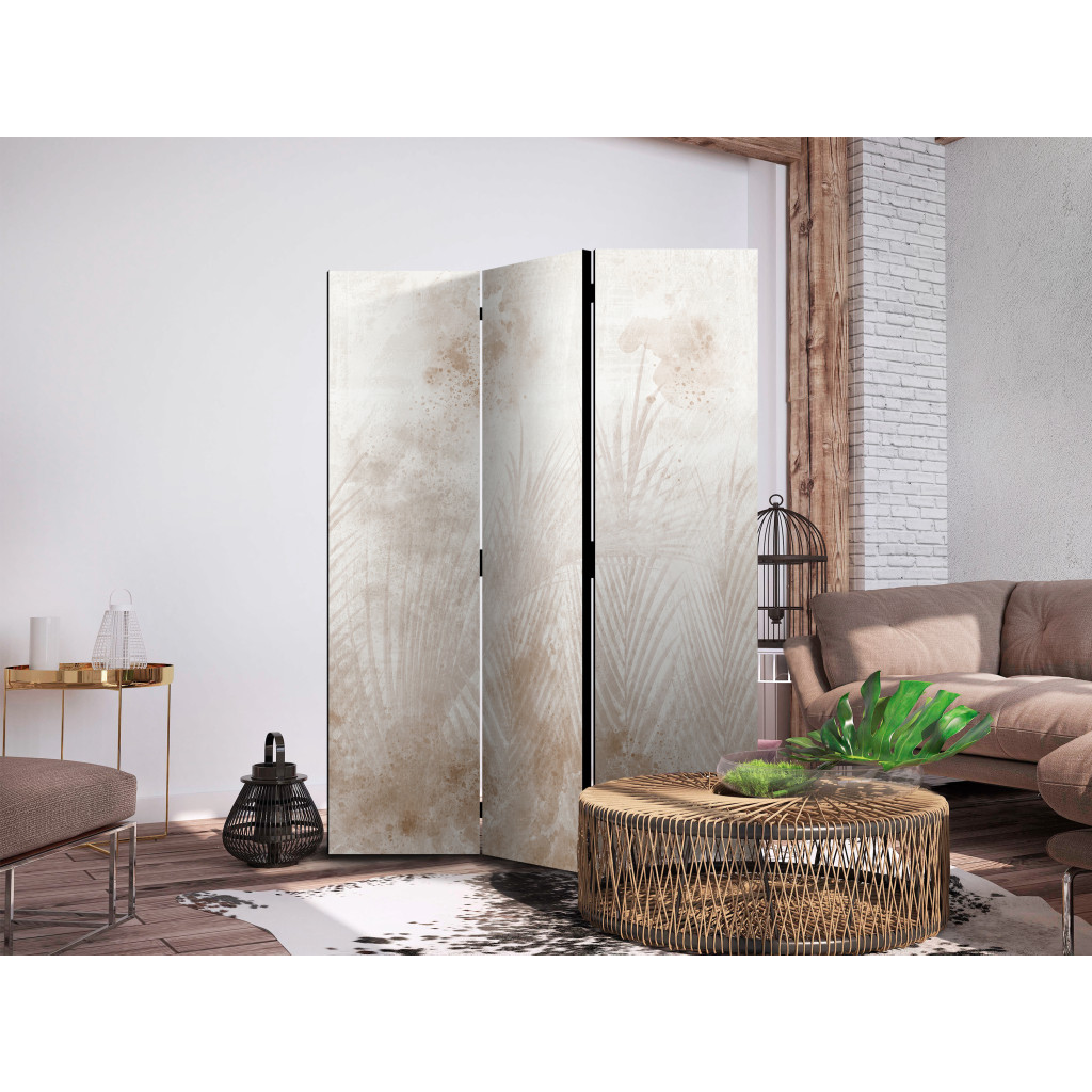 Rumsavdelare Sandy Relaxation - Delicate Beige Palm Leaves [Room Dividers]
