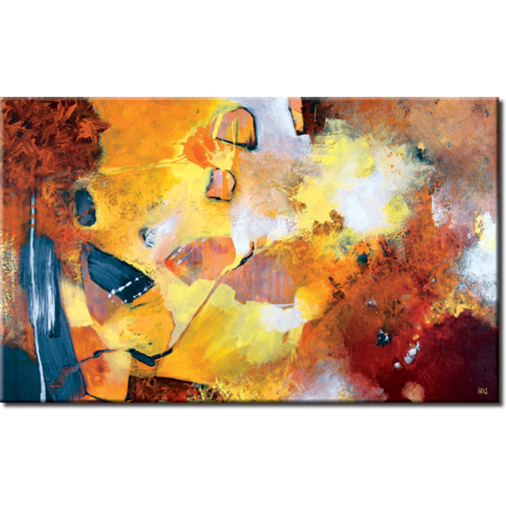 Schilderij  Gekleurde: Artistiek Moment (1-delig) - Abstractie Met Kleurrijke Strepen